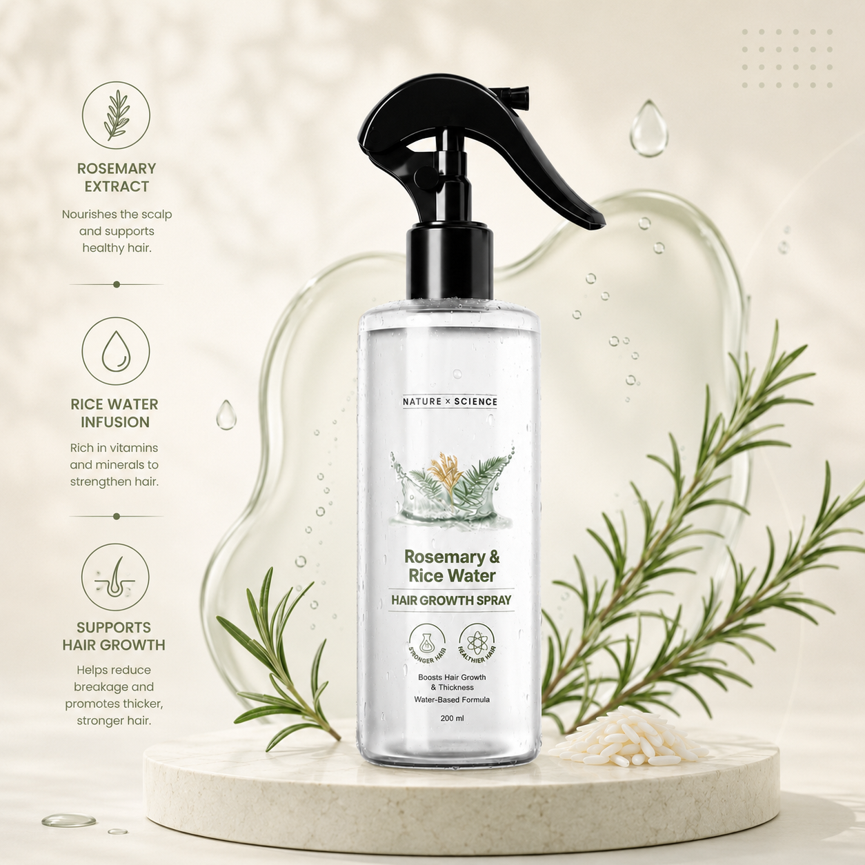 Rosemary Rice Hair Growth Spray