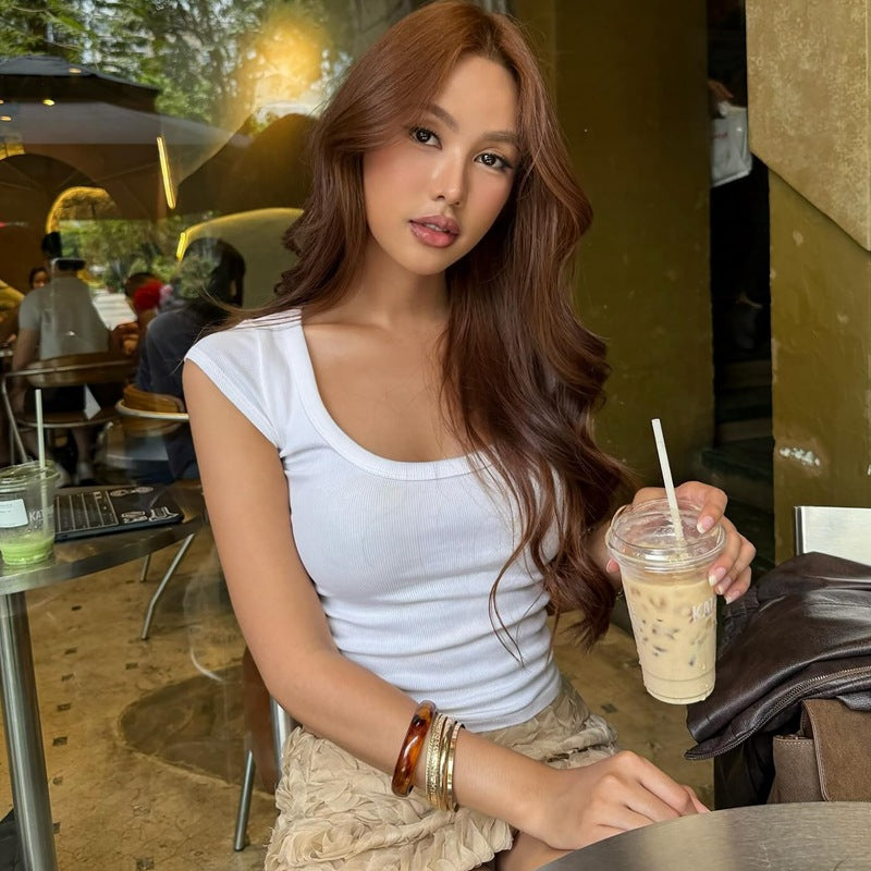 Women's Fashionable Slim-fit Cropped Top